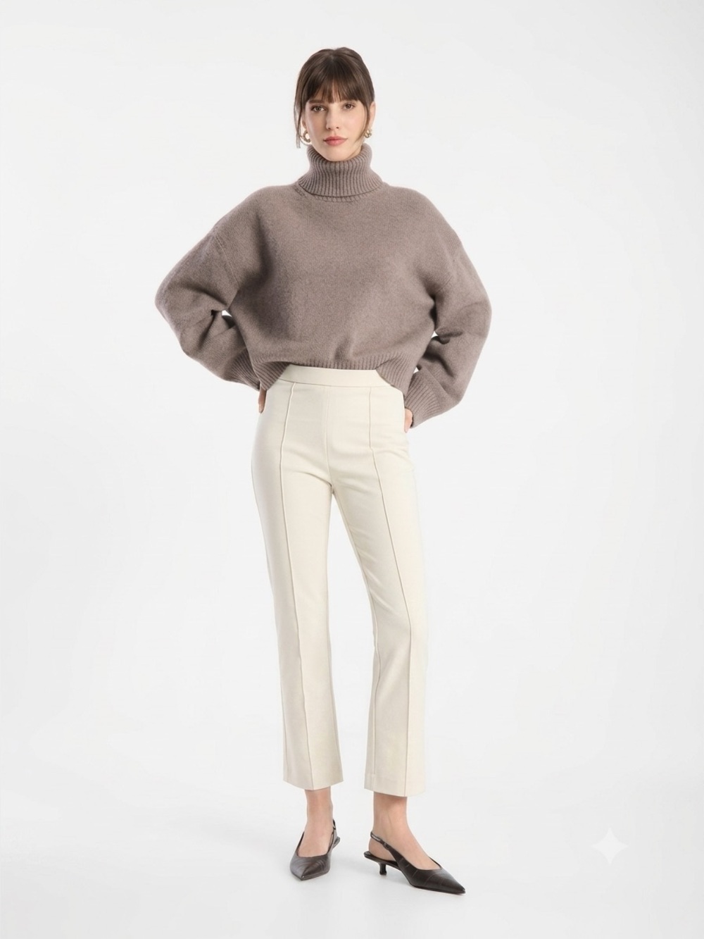 Raffaello Rossi Cream Macy 7/8 Pull-On Ankle Pants - US 8 (38)